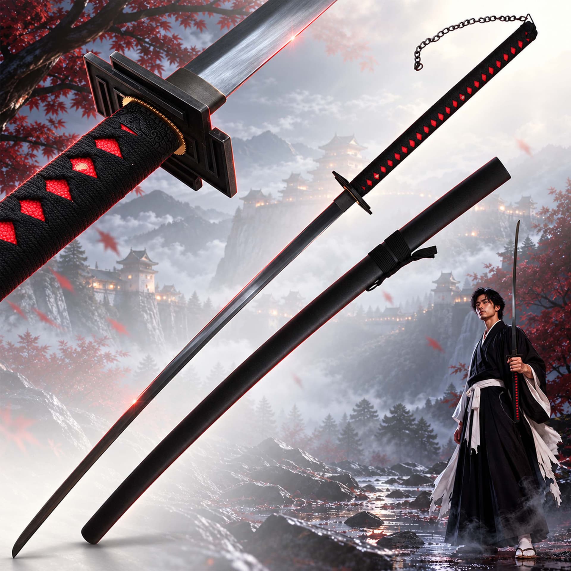 Bleach Bankai Cutting Moon Schwert handgeschmiedet
