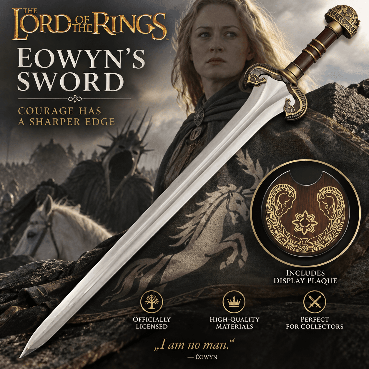 Der Herr der Ringe: Schwert von Éowyn – inkl. Holz-Wandhalterung