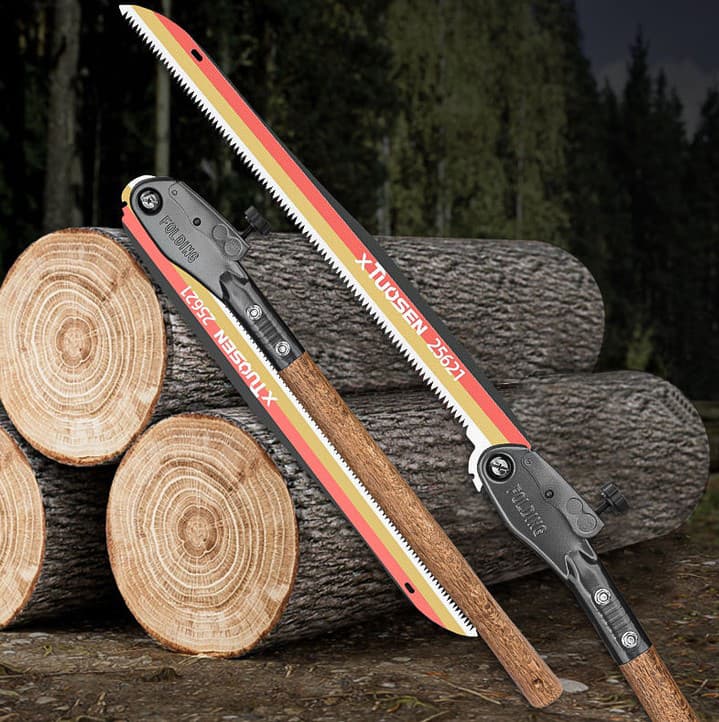 Professional Folding Hand Saw (44") – Industrial 65 Mn Steel Outdoor Saw with Canvas Bag