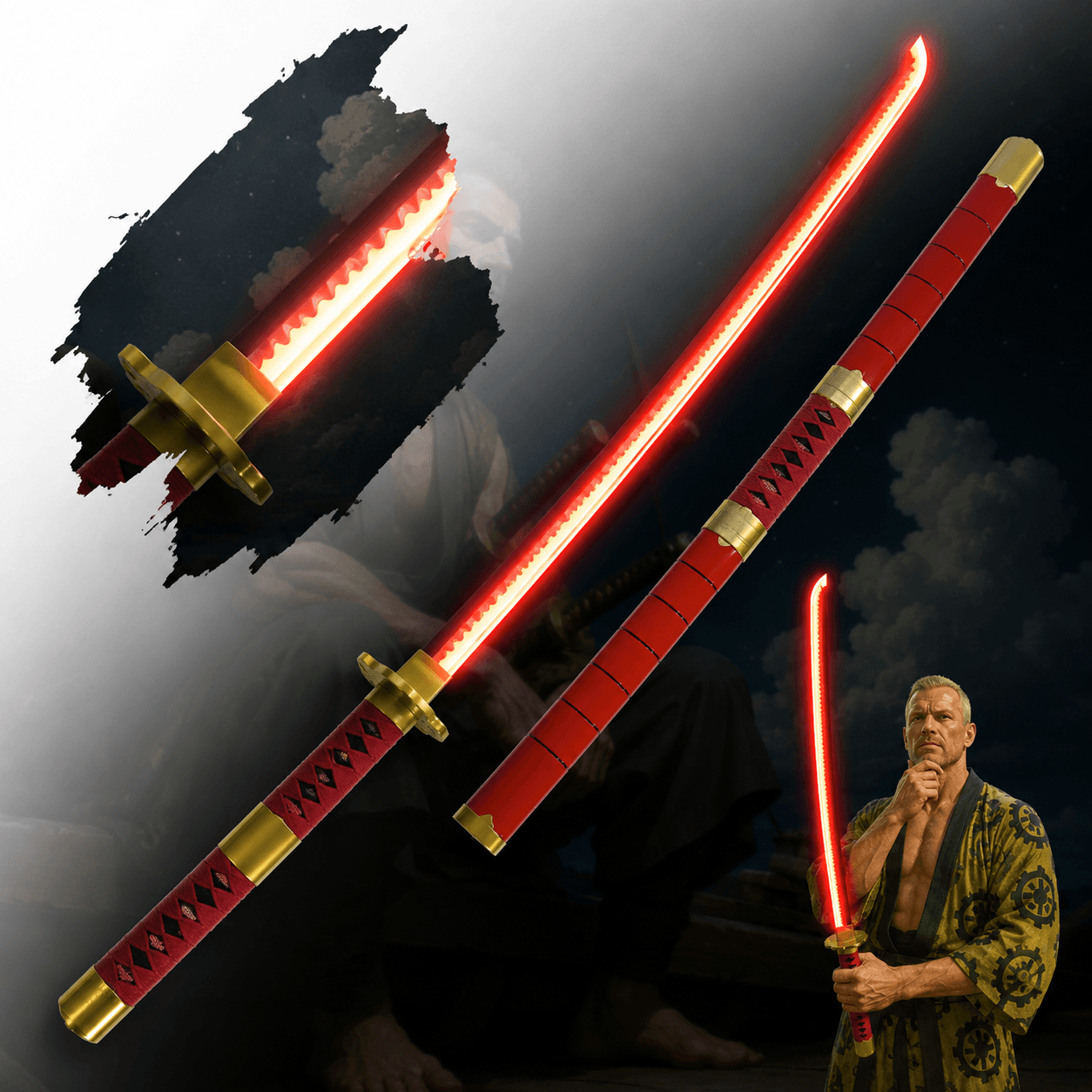 One Piece - Sandai Kitetsu Katana - LED Version