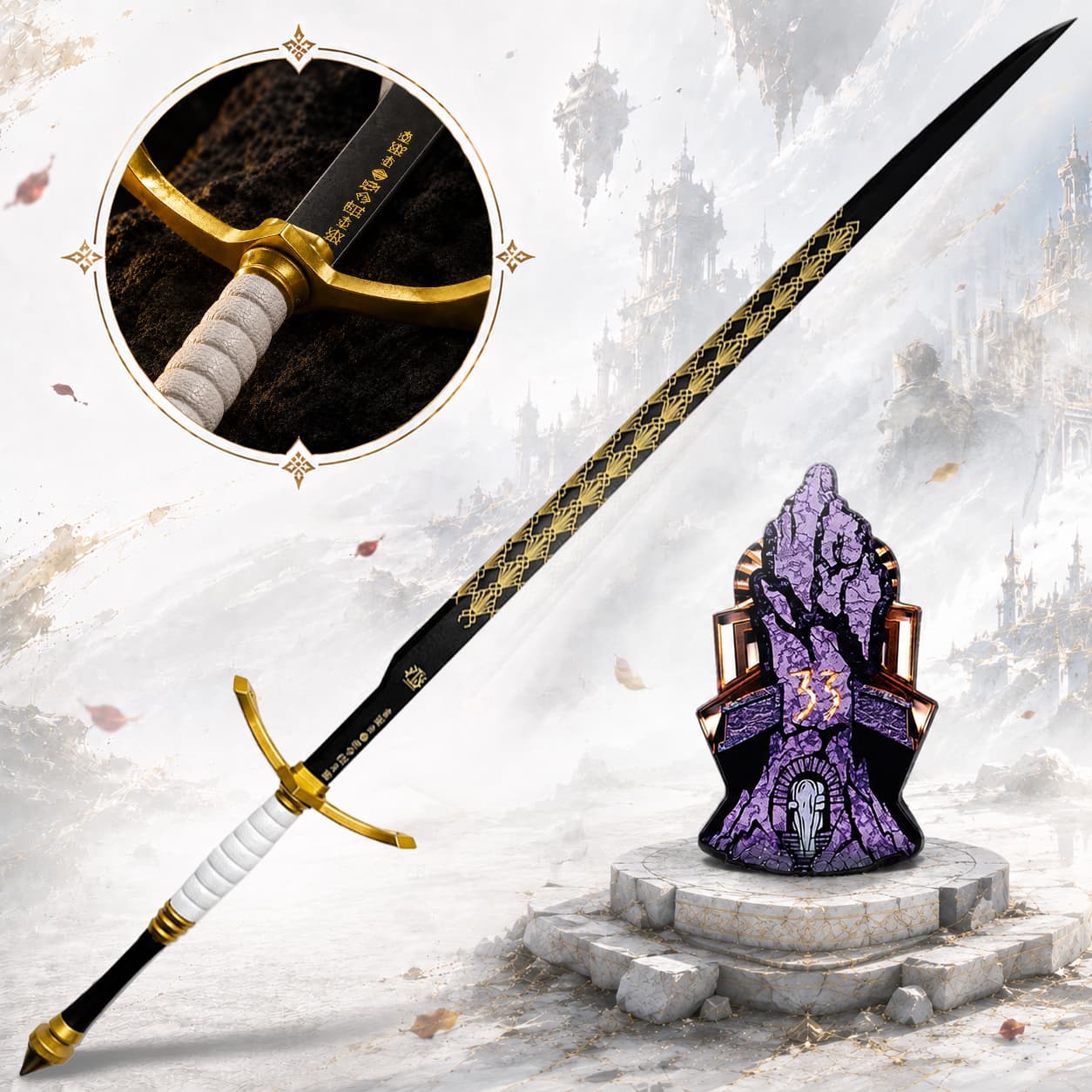 Clair Obscur: Expedition 33 – Gustave’s Noahram Sword Replica (47") with Plaque