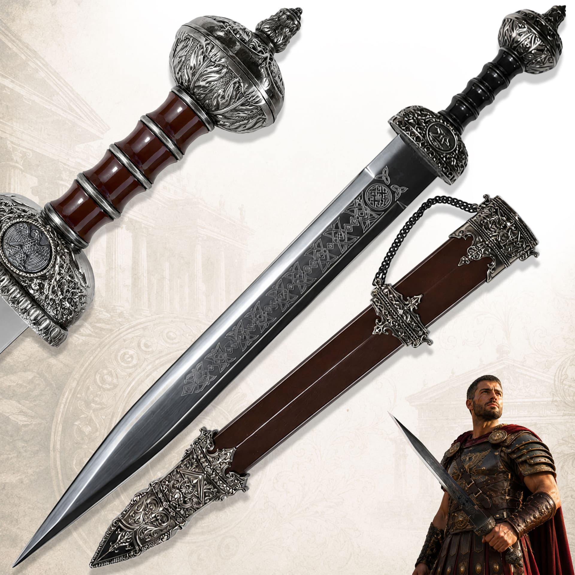 Römisches Gladius Schwert mit Scheide
