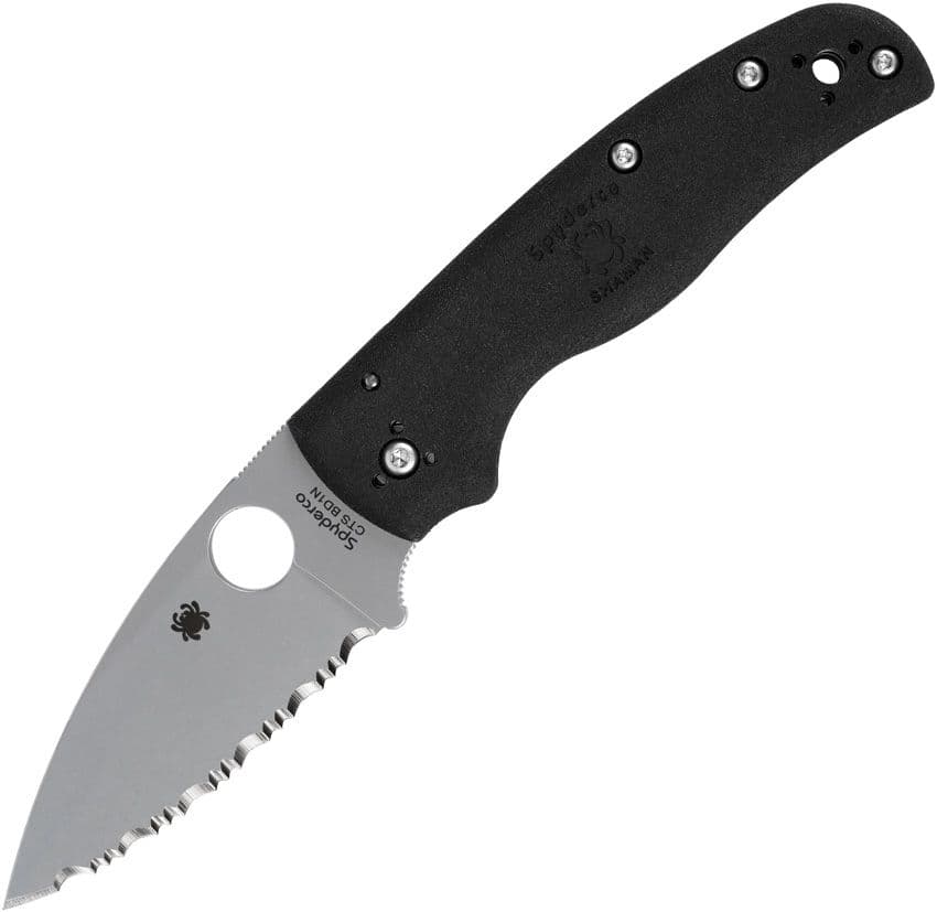 Shaman Lightweight, gezahnte Klinge, schwarzer FRN-Griff