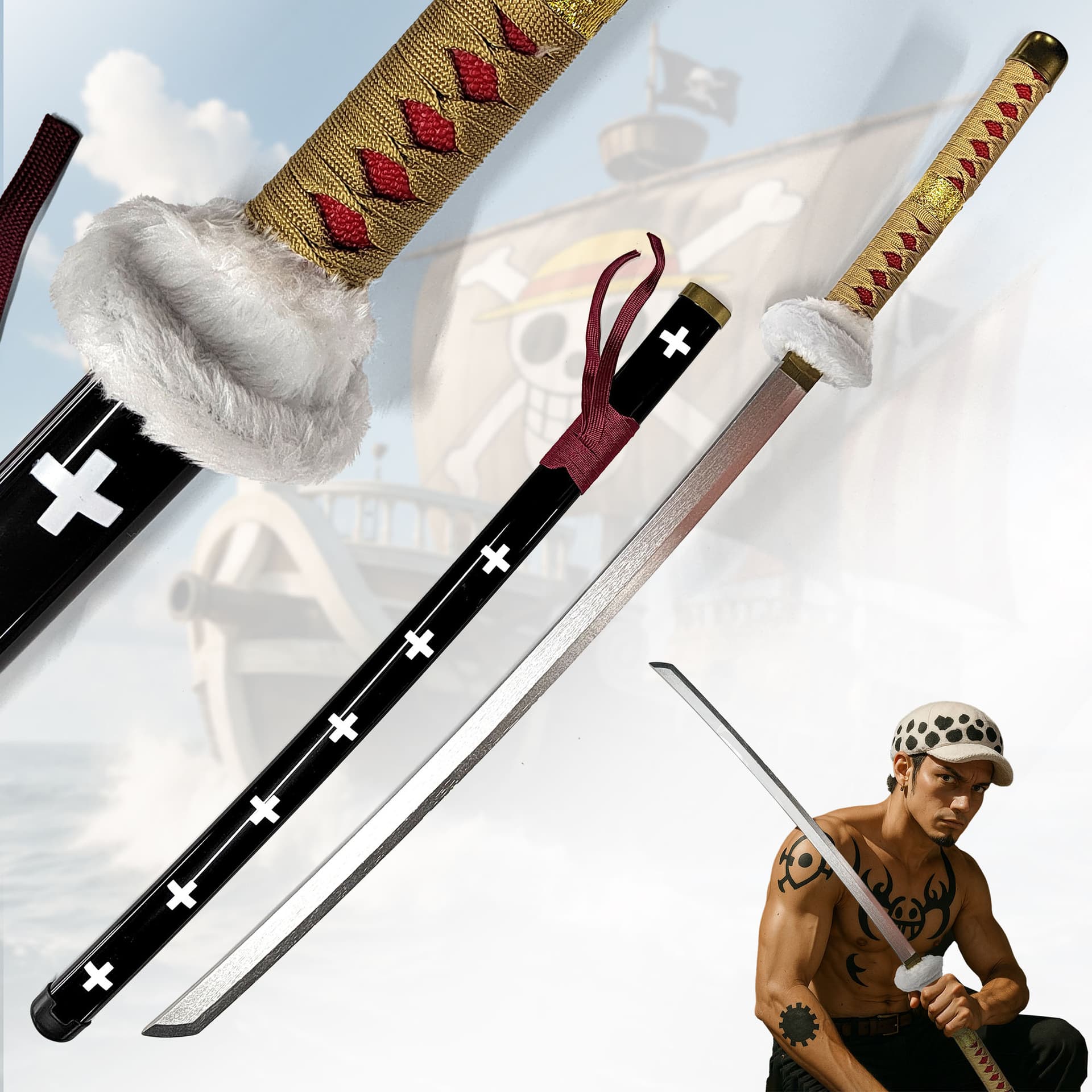 One Piece - Trafalgar Law Sword, Wooden Version