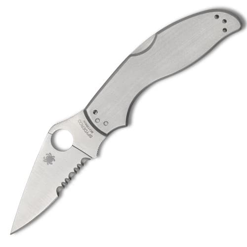 UpTern Value Series Folding Knife, Satin Combo Blade