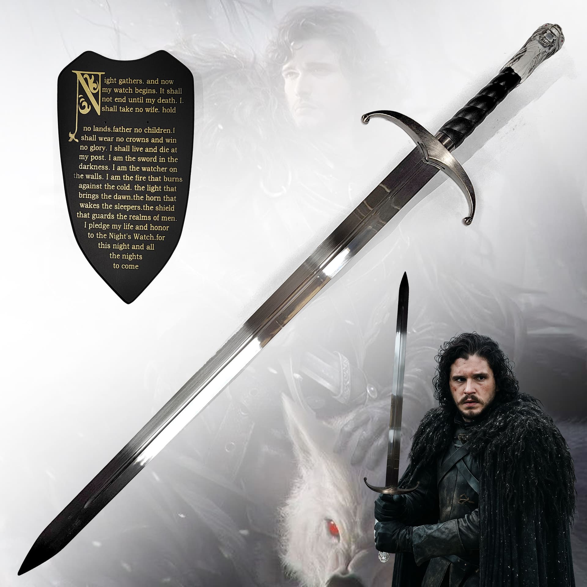 Jon Snow's "Longclaw" Ornamental Fantasy Sword (Game of Thrones) with Wall Mount