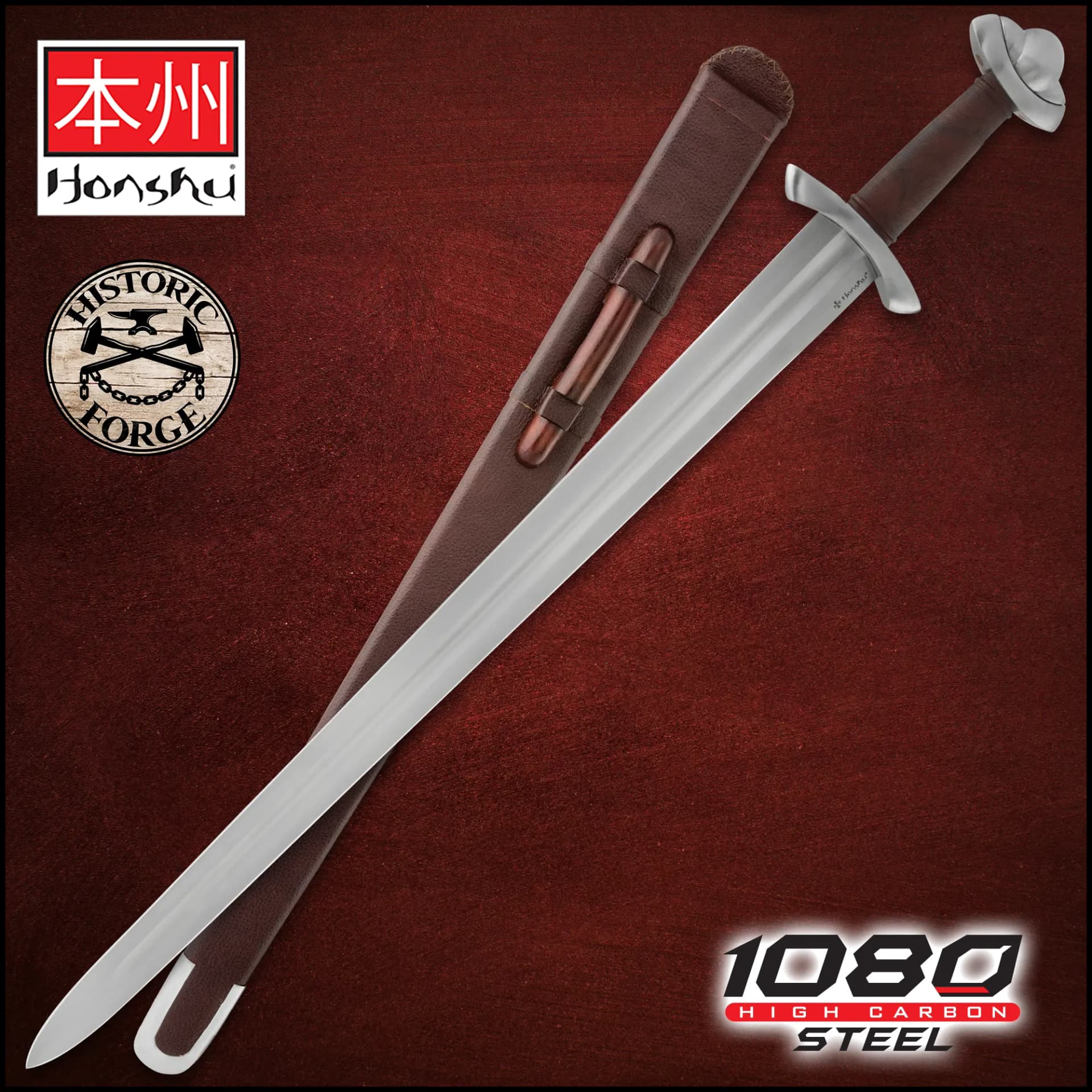 Honshu Historic Forge Nordisches Wikingerschwert aus dem 10. Jahrhundert