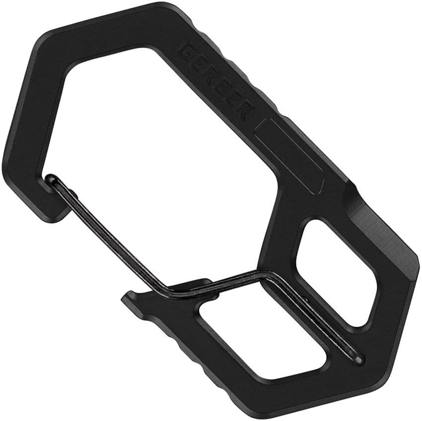 Carabiner Keychain Tool Black