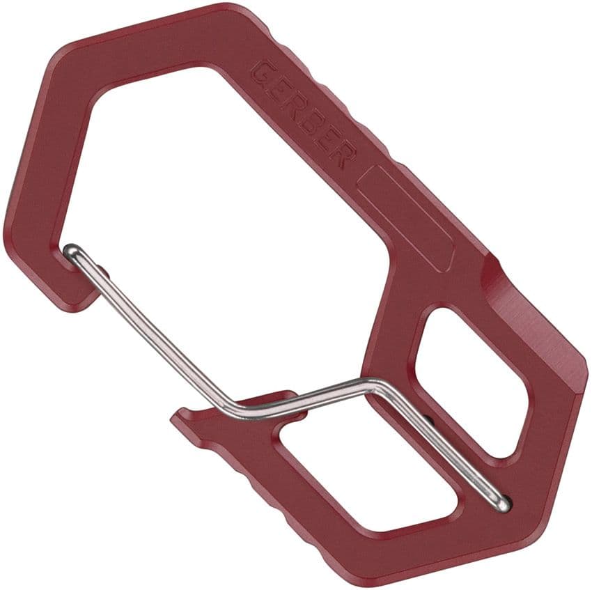 Carabiner Keychain Tool Red