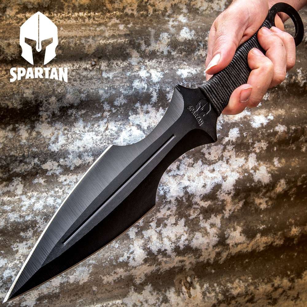 Super Spartan Wurfdolch mit Nylonscheide