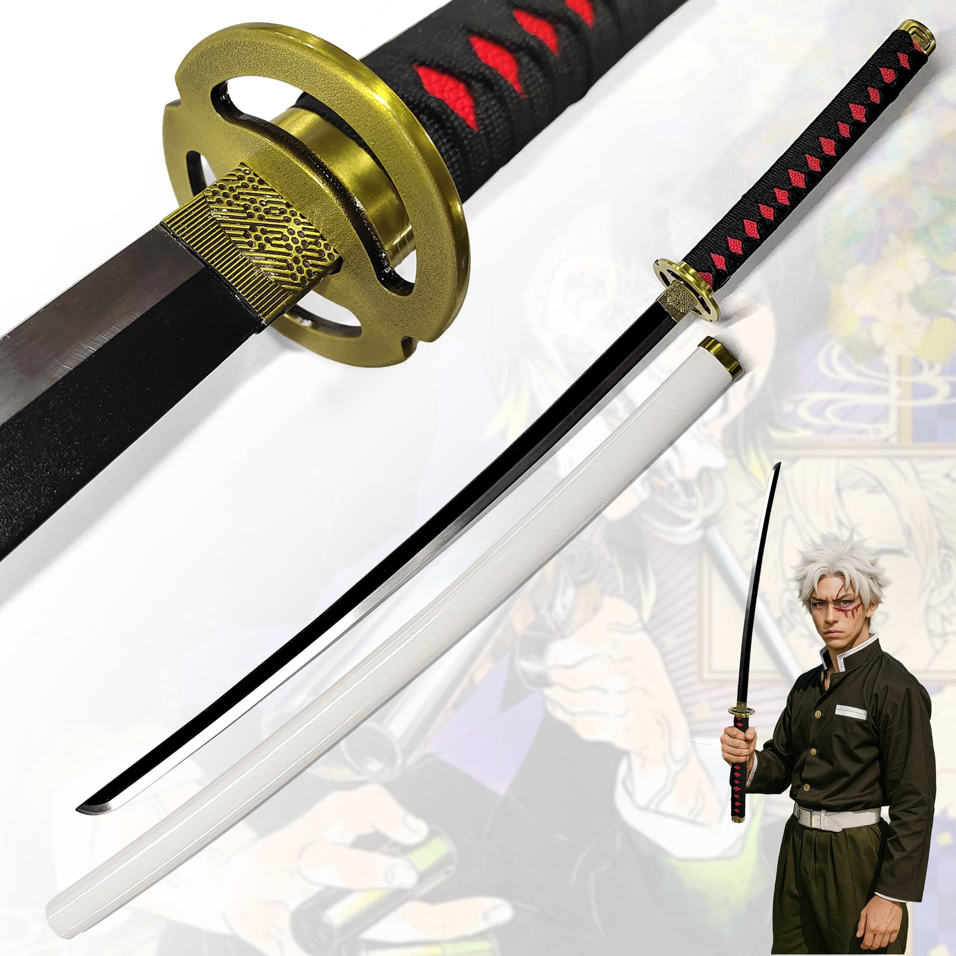 Demon Slayer - Shinazugawa Genya Schwert mit Scheide