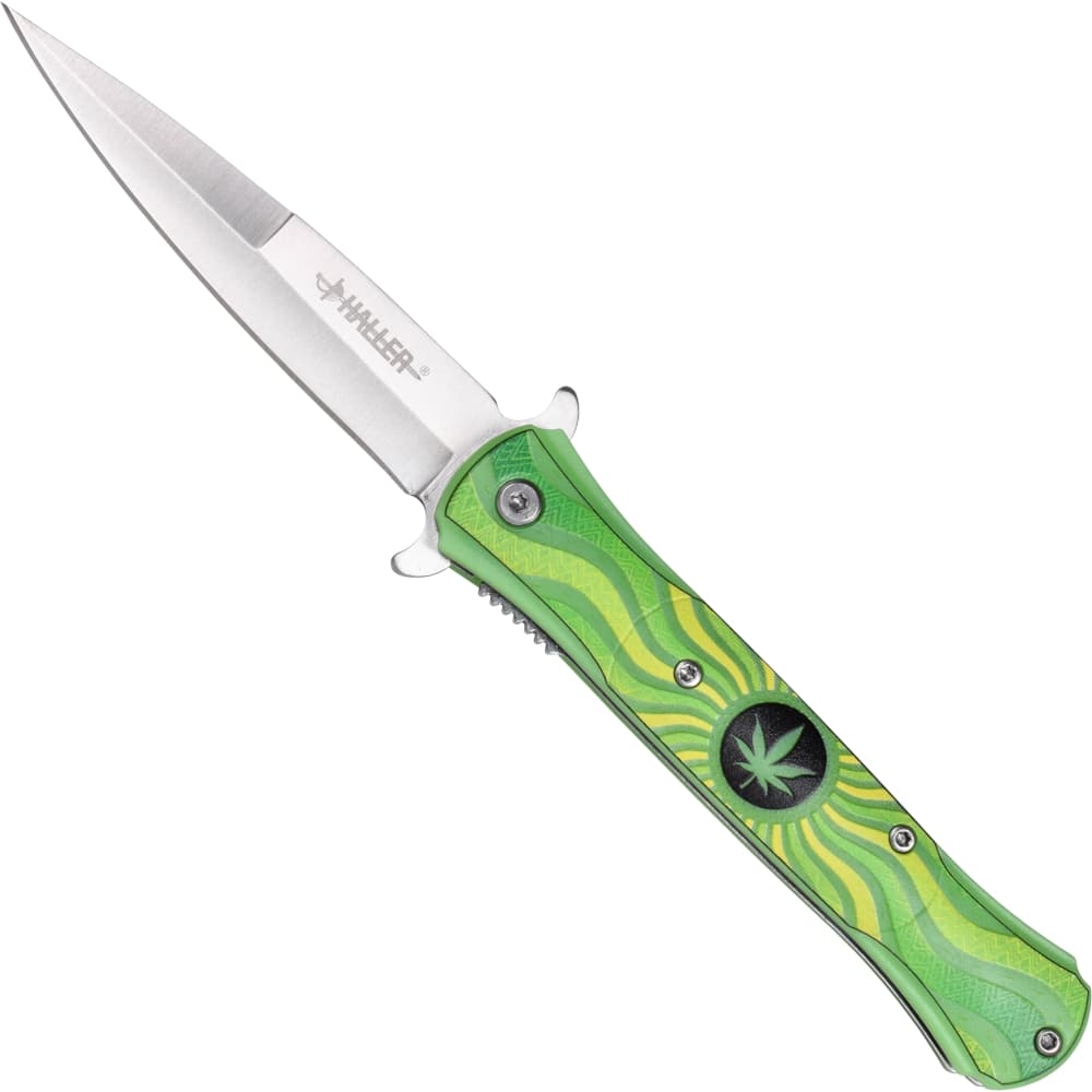 Stiletto Taschenmesser glowing in the dark