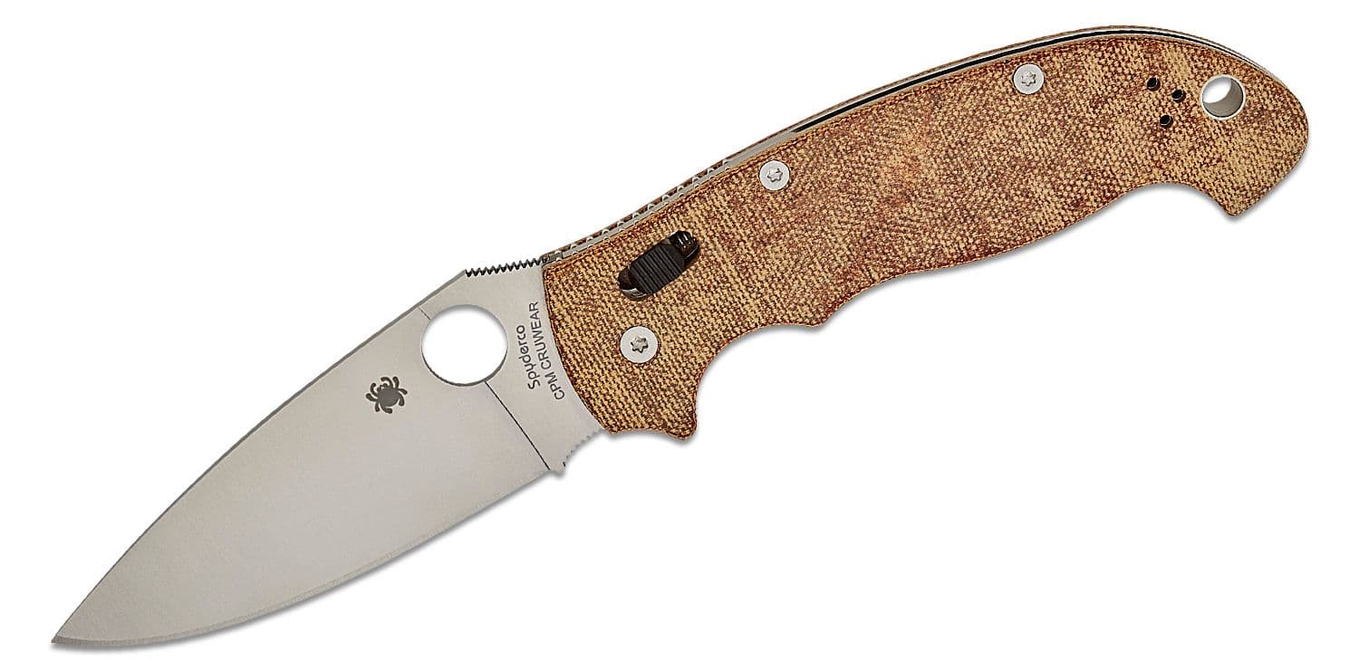 Manix 2 XL, Brown Canvas Micarta Handle
