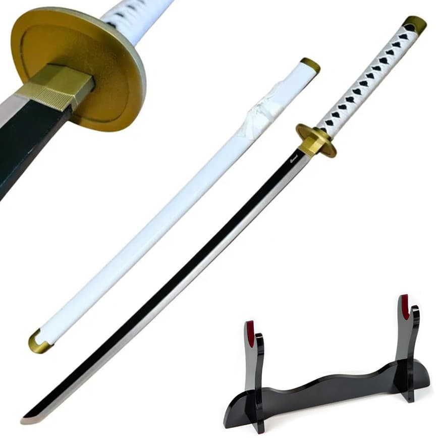 One Piece – Wado-Ichi-Monji Katana with Scabbard (Steel Blade with LED-Illuminated Edge)