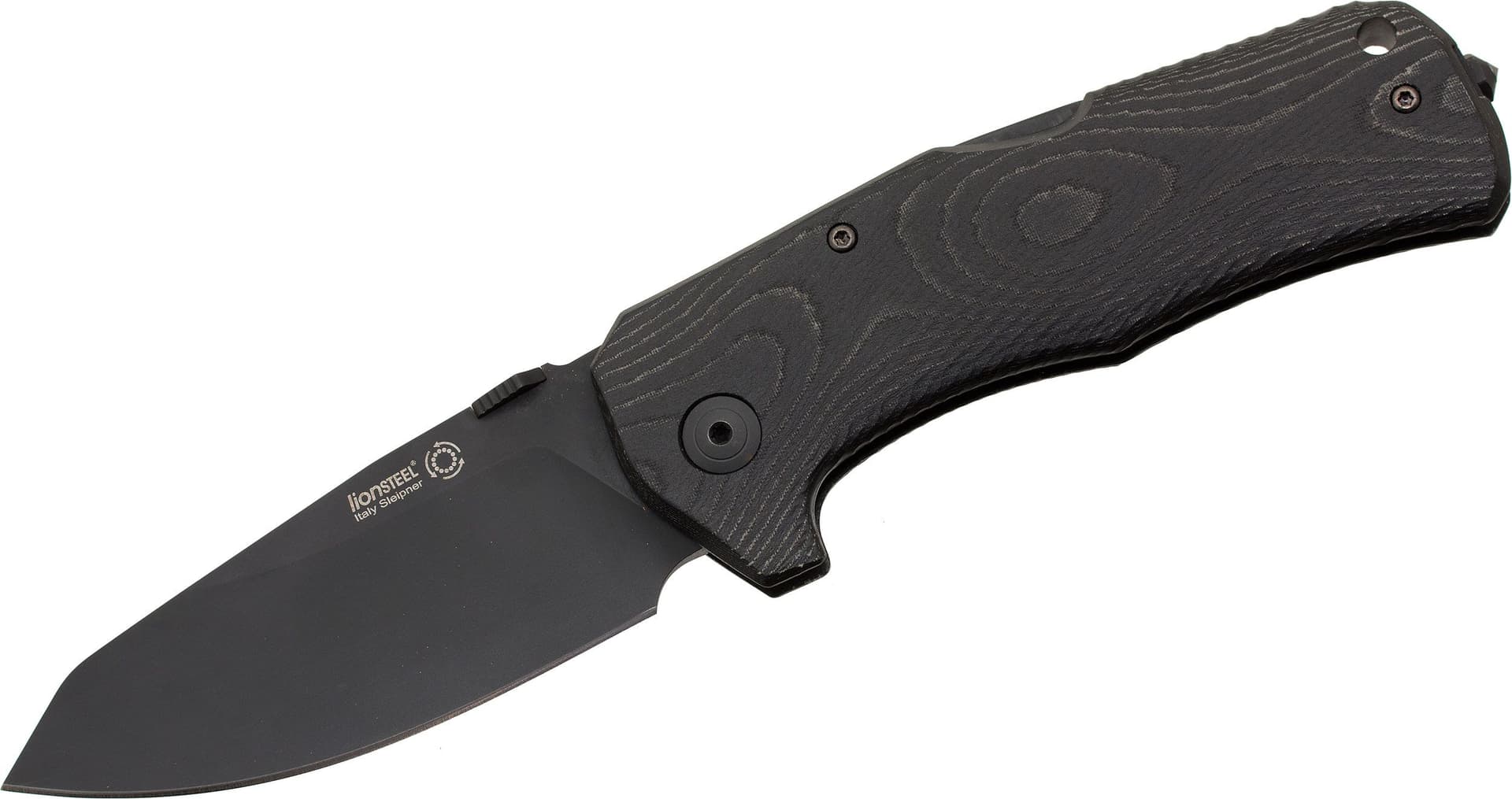 TM1 Micarta - Micarta Griff, Schwarze Klinge