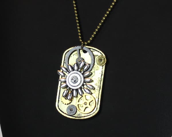 Steampunk Anhänger mit Kette - Stern