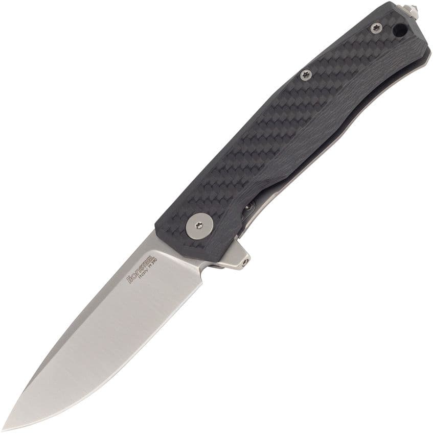 Myto, M390 Satin-Klinge, Griff aus Kohlefaser und Titan