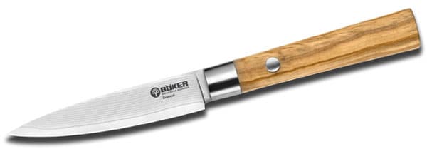 Boker Damascus Olive Paring Knife