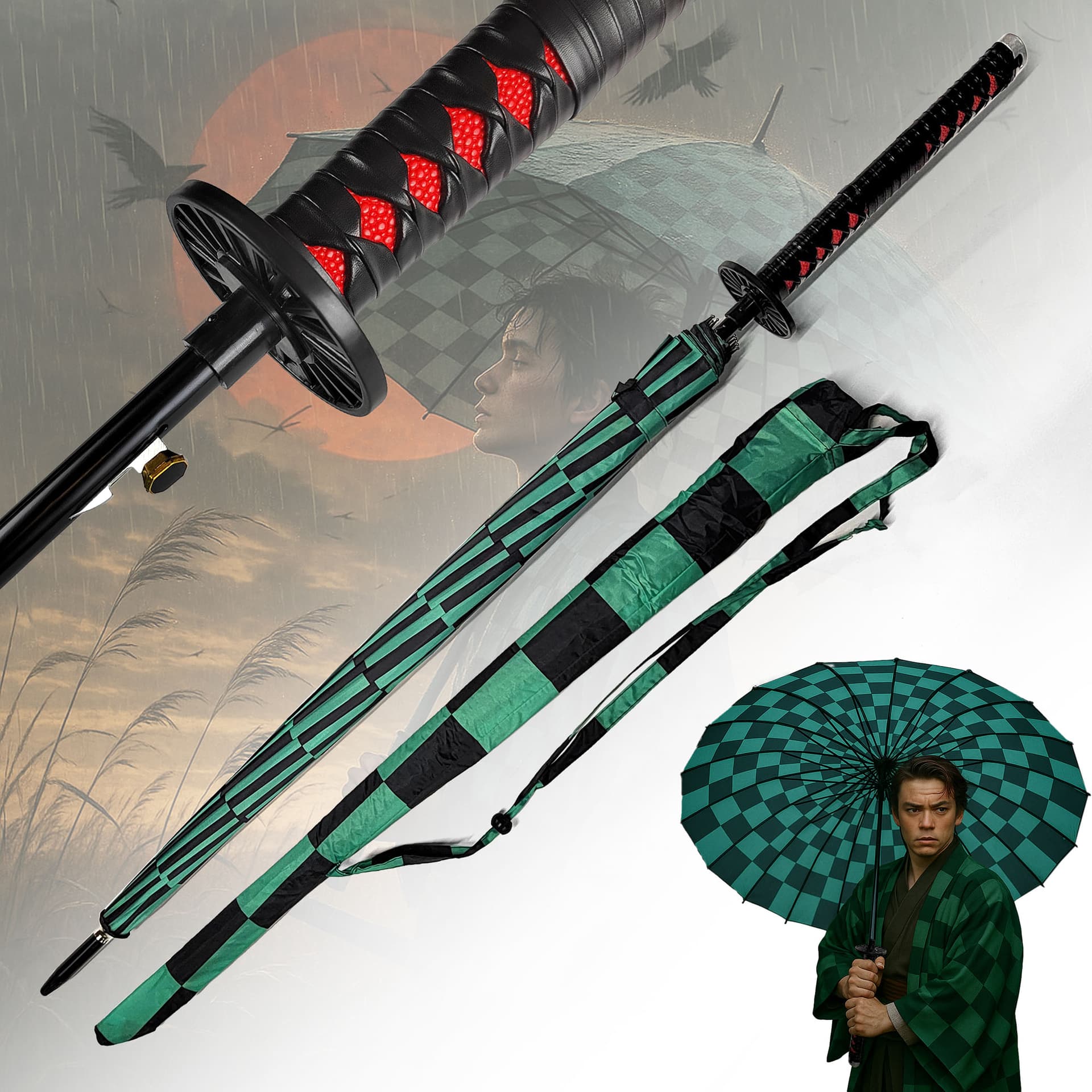 Demon Slayer - Tanjiro Kamado Katana Regenschirm
