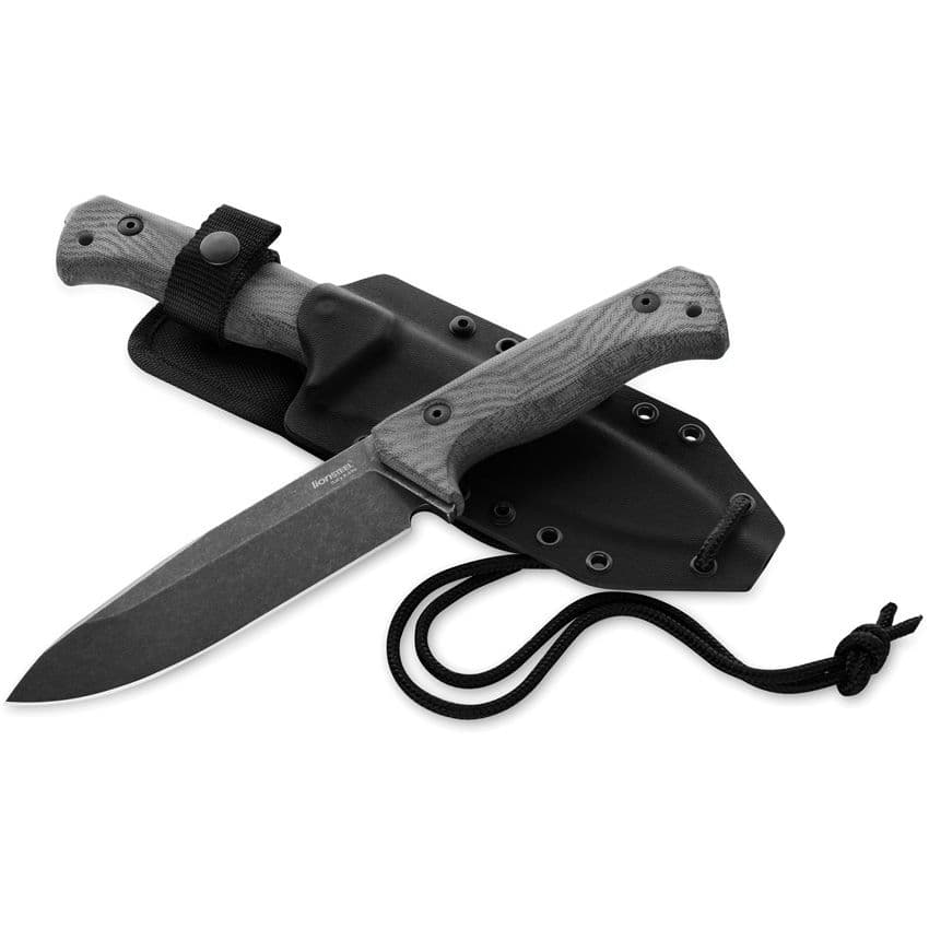 T6 Jagdmesser mit Scheide, Schwarz