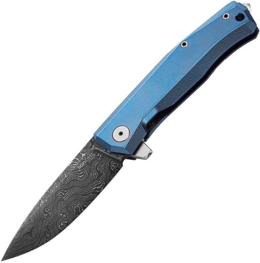 Myto, Damast-Klinge, Blauer Griff