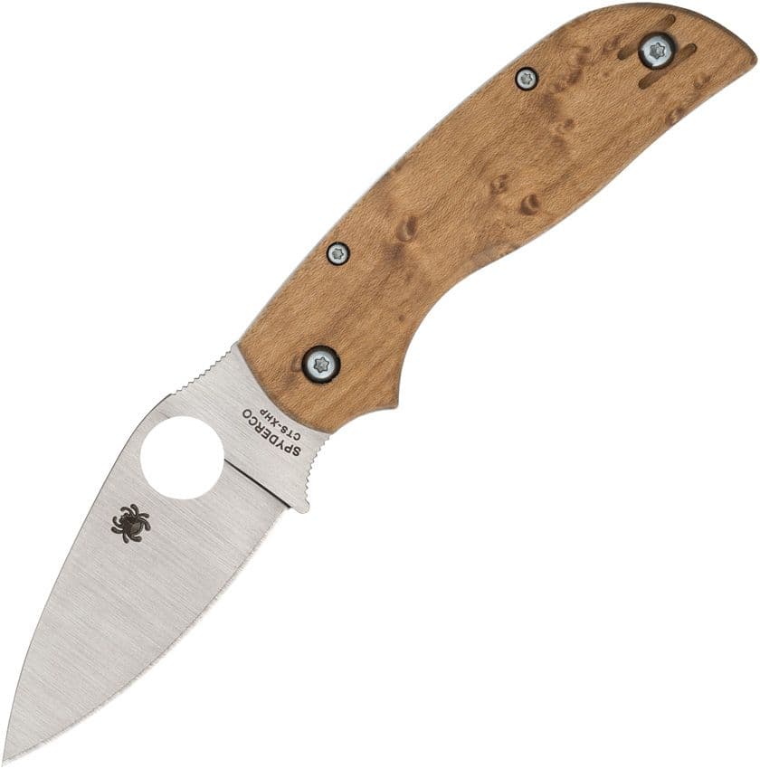 Chaparral, CTS-XHP Satin Plain Blade, Birdseye Maple Wood Handle