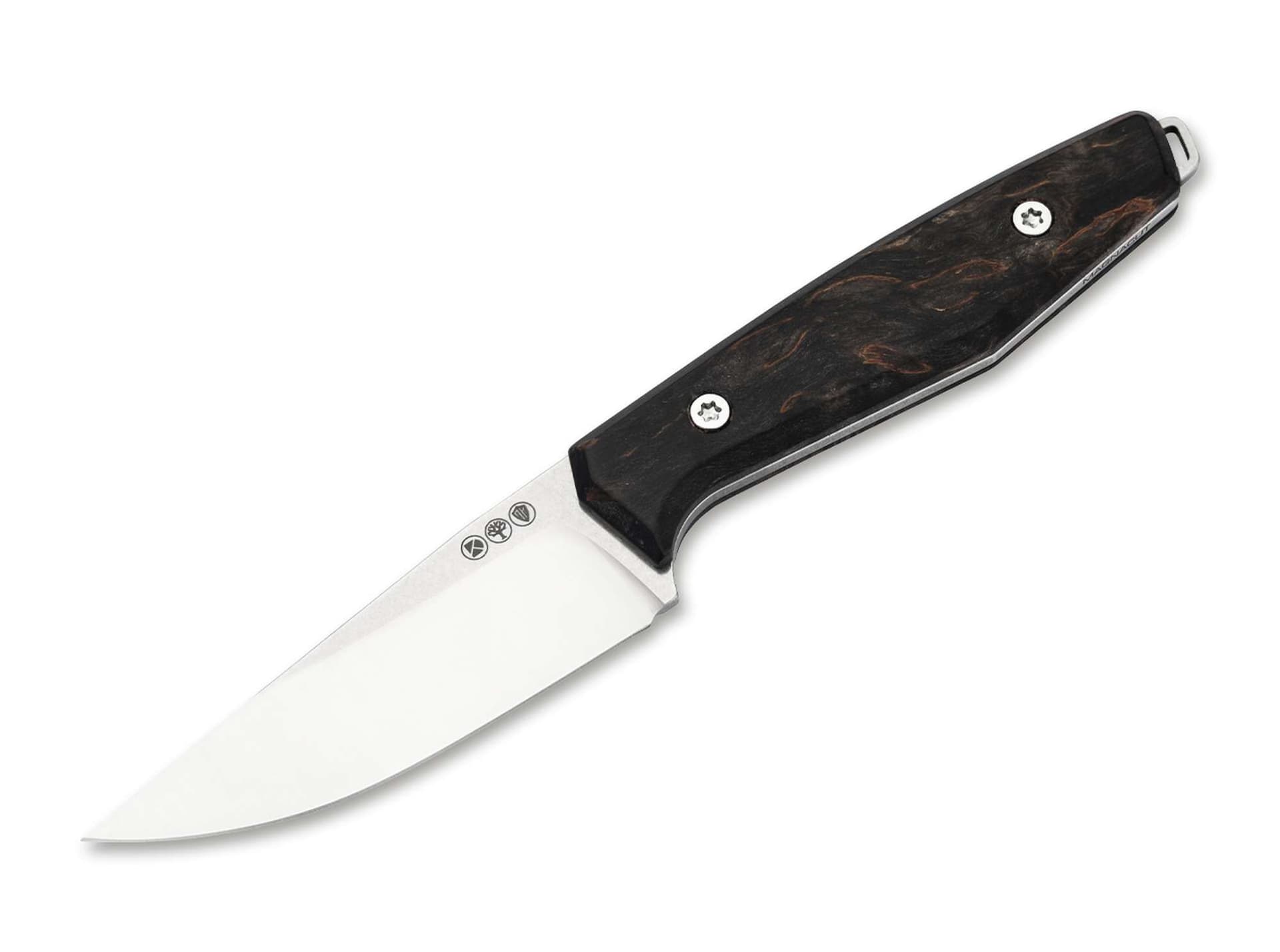 AK1 Droppoint MagnaCut Black Birch Burl