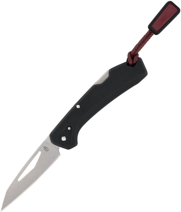 LST Mini, Stonewashed Modified Wharncliffe Blade, Black GFN Handle