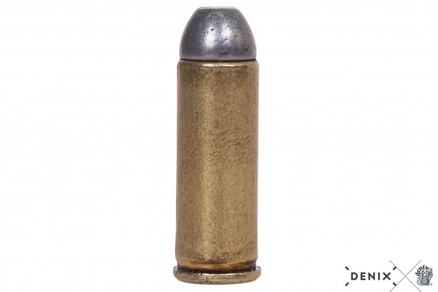 Set of 6 decorative bullets .45 original size brass-colored
