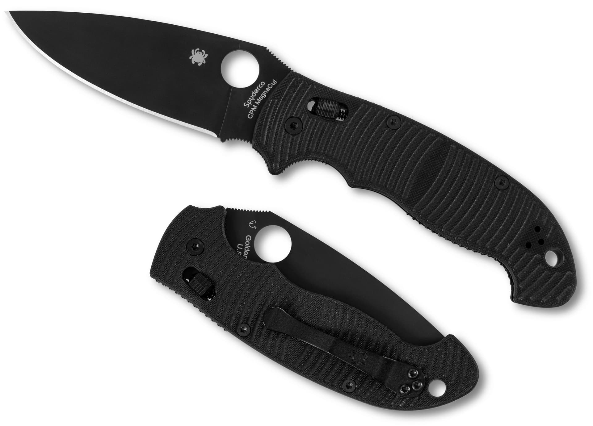 Manix 2 XL Salt, CPM-MagnaCut Black DLC Plain Blade, Black G10 Handle