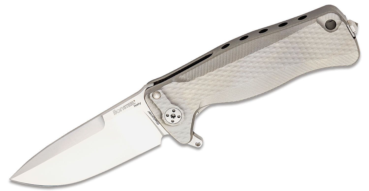 SR-22 G Integral, Sleipner Drop Point-Klinge, grauer Titangriff