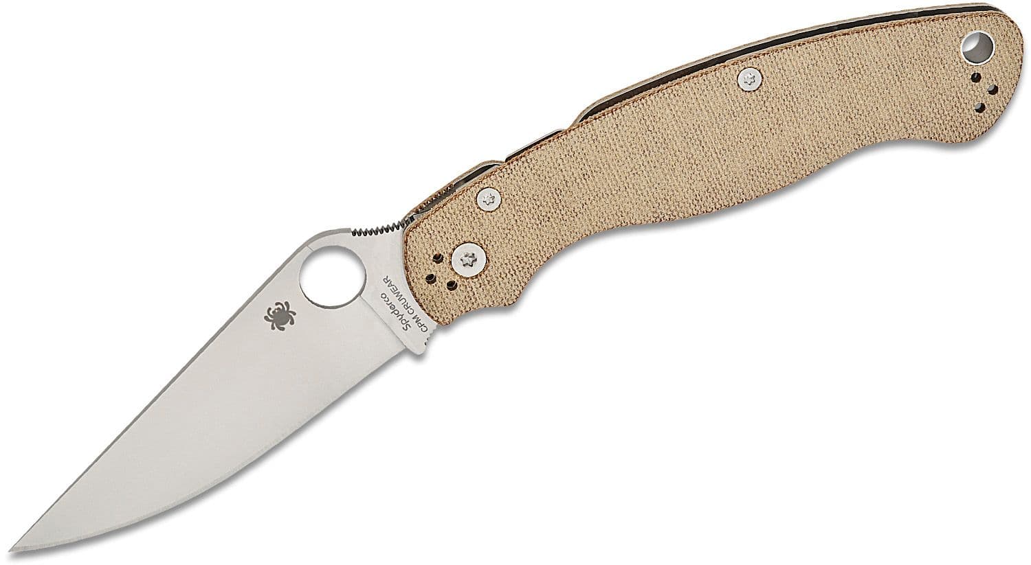 Military 2, Brown Canvas Micarta Handle