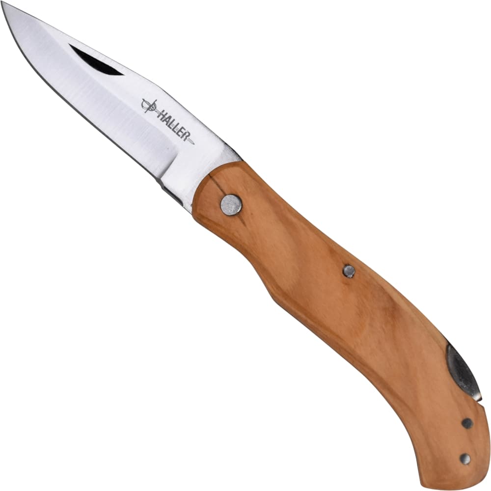 Taschenmesser mit Olivenholzgriff