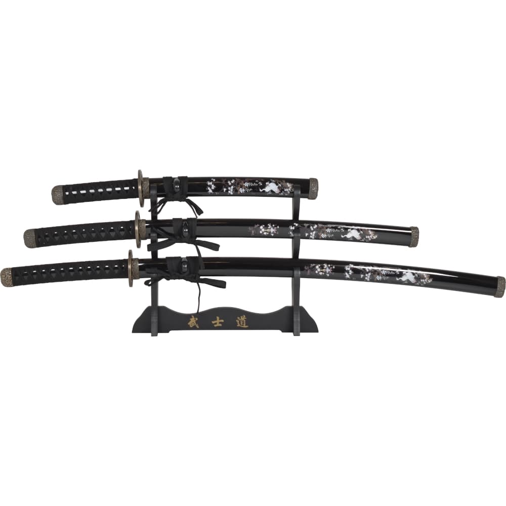 Samuraigarnitur schwarz 4 tlg.