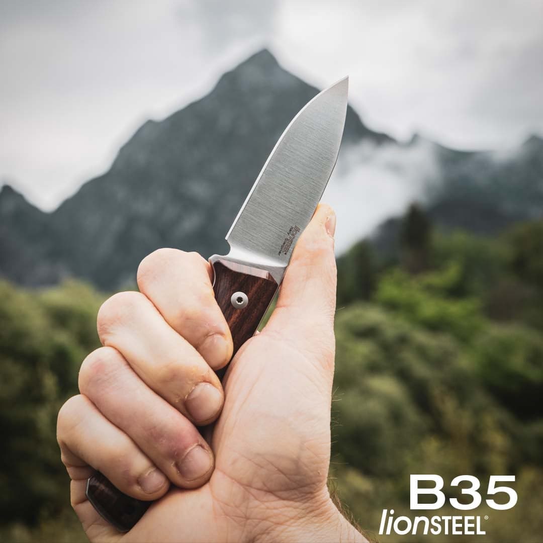 B35 mit festgestellter Klinge Schwarz G10