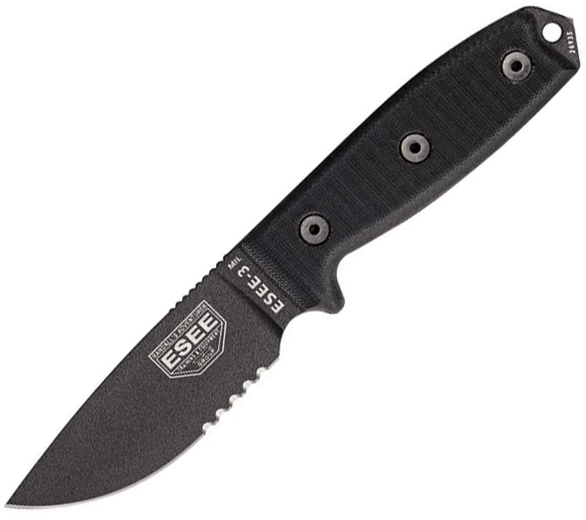 Model 3 Black G10 Serrated