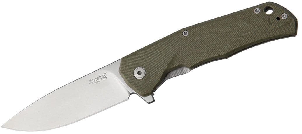Three Rapid Exchange, Klinge aus M390, Griff aus OD-Grün G10/Matte Titanium