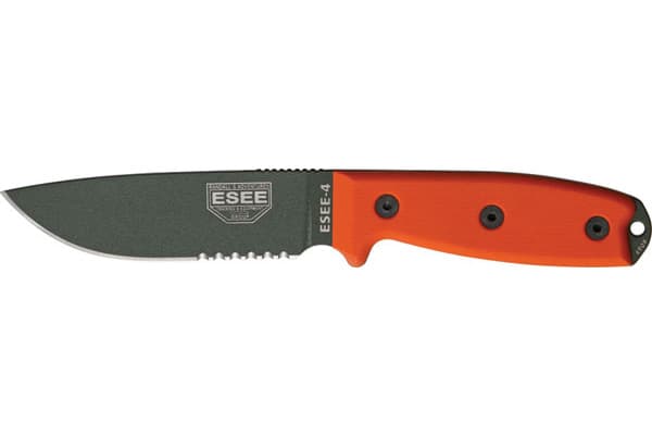 Esee Model 4 Part Serrated with Kydex sheath, MOLLE