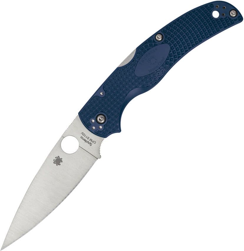 Native Chief Lightweight, CPM-S110V Satin Plain-Klinge, dunkelblauer FRN-Griff
