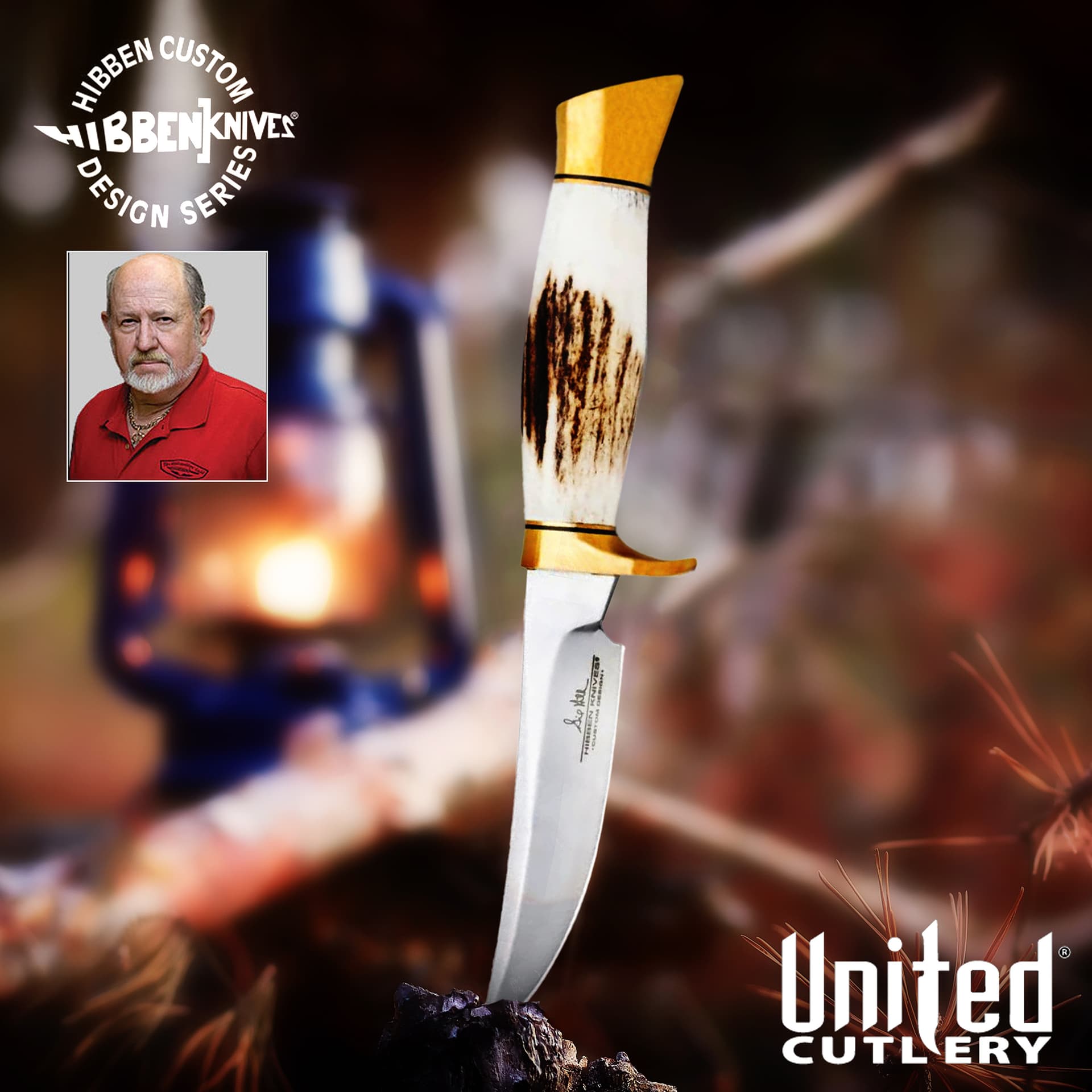 Gil Hibben Whitetail Skinner Messer mit Scheide – Deutsche Stahlklinge