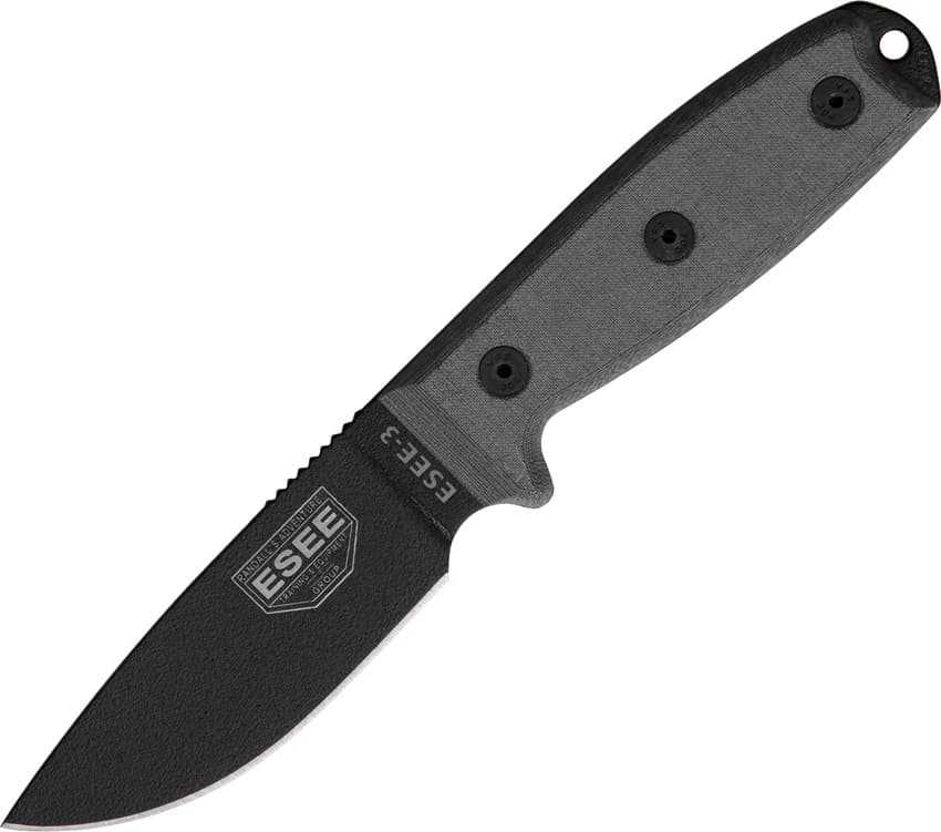 Esee Model 3 Standard Edge with Molle Back Version, black