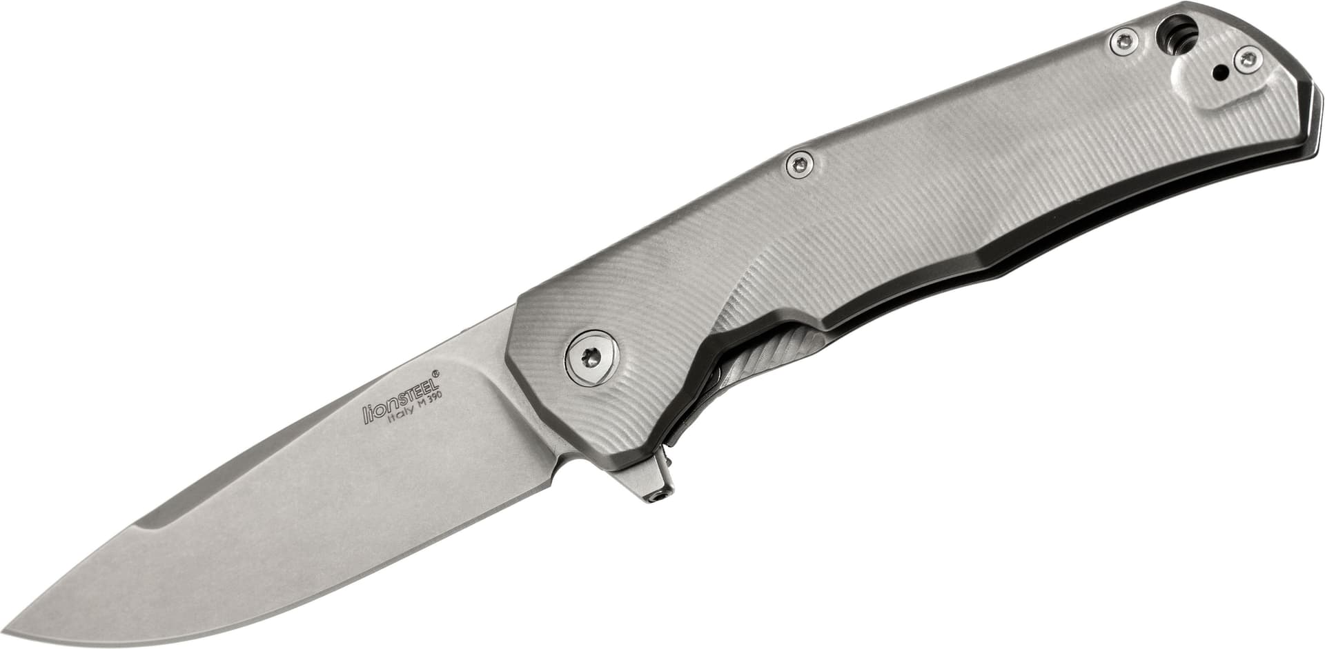 Three Rapid Exchange, Klinge aus M390, Griffe aus mattiertem Titan