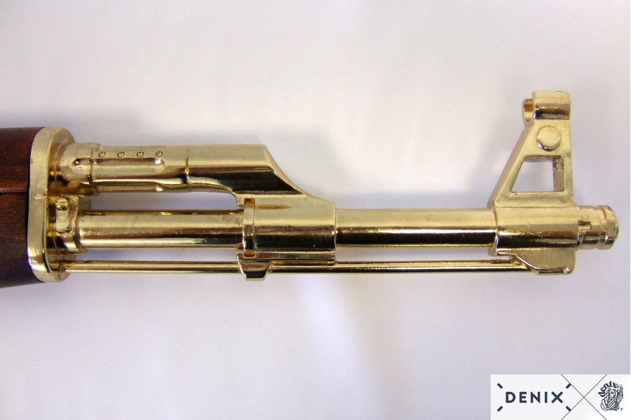 MG Kalashnikov AK 47 from 1947 Russia, gilded Sadam version