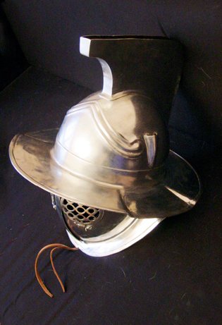Murmillo Helm aus verzinnten Stahl