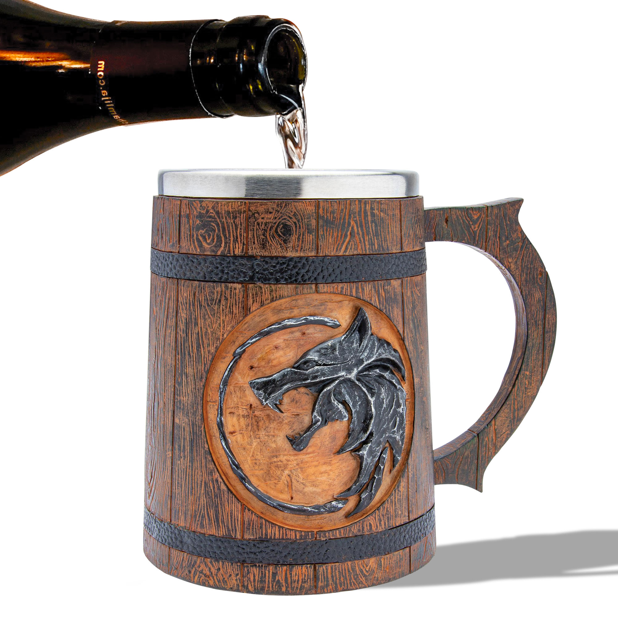 The Witcher - Geralt's Wolf Medallion Bierkrug