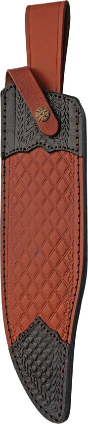 Azure Wave Bowie – 17" Damascus Steel Knife with Turquoise Inlay & Brass