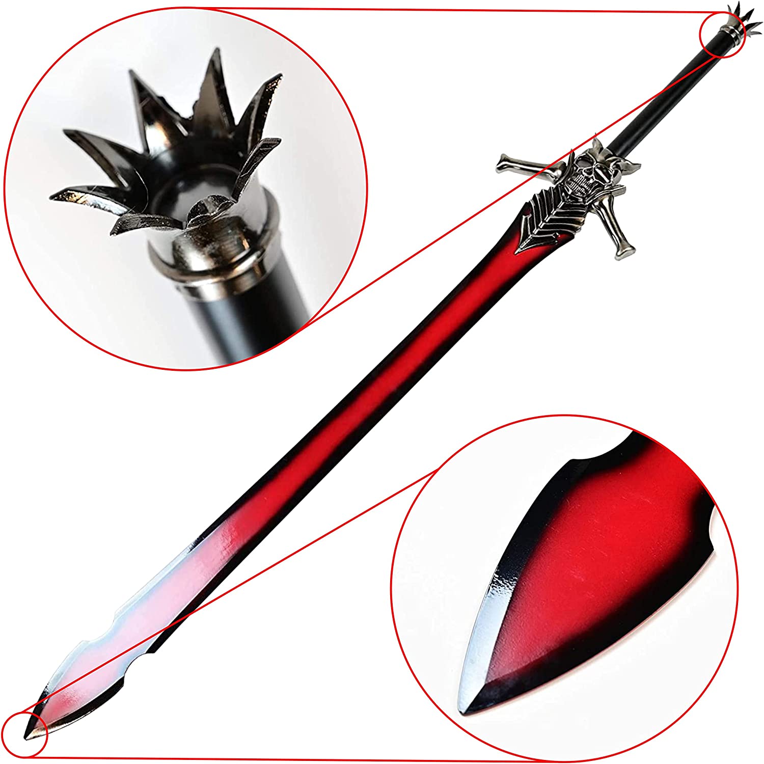 Devil May Cry - Dante's Rebellion Sword, Silver and Red Version (Bundle of 40333 and 41995)