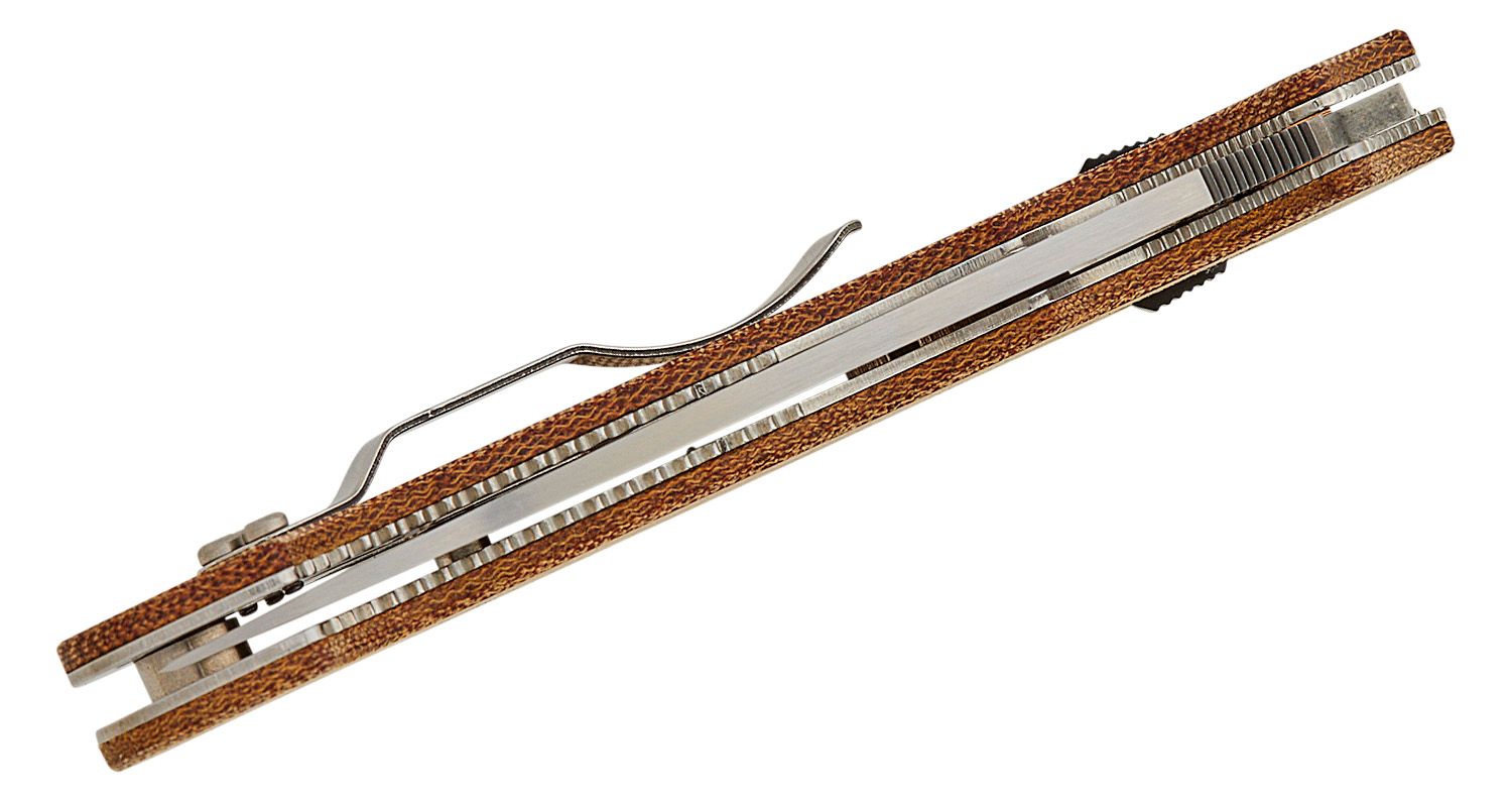 Manix 2 XL, Brown Canvas Micarta Handle