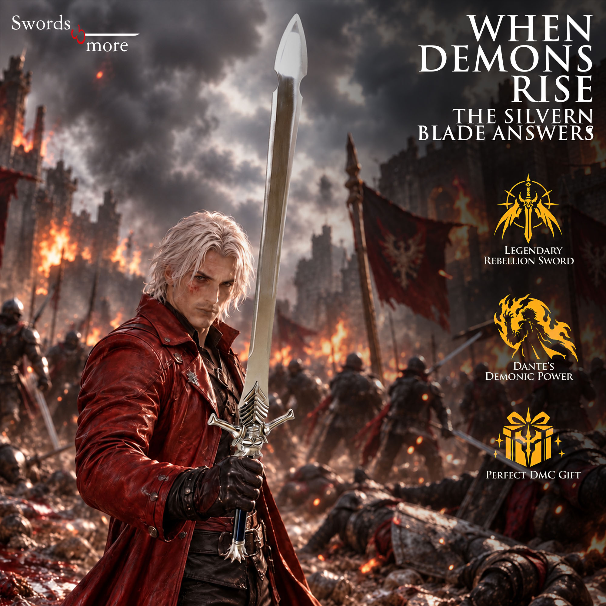 Devil May Cry – Dante´s Rebellionsschwert, silberne Klinge