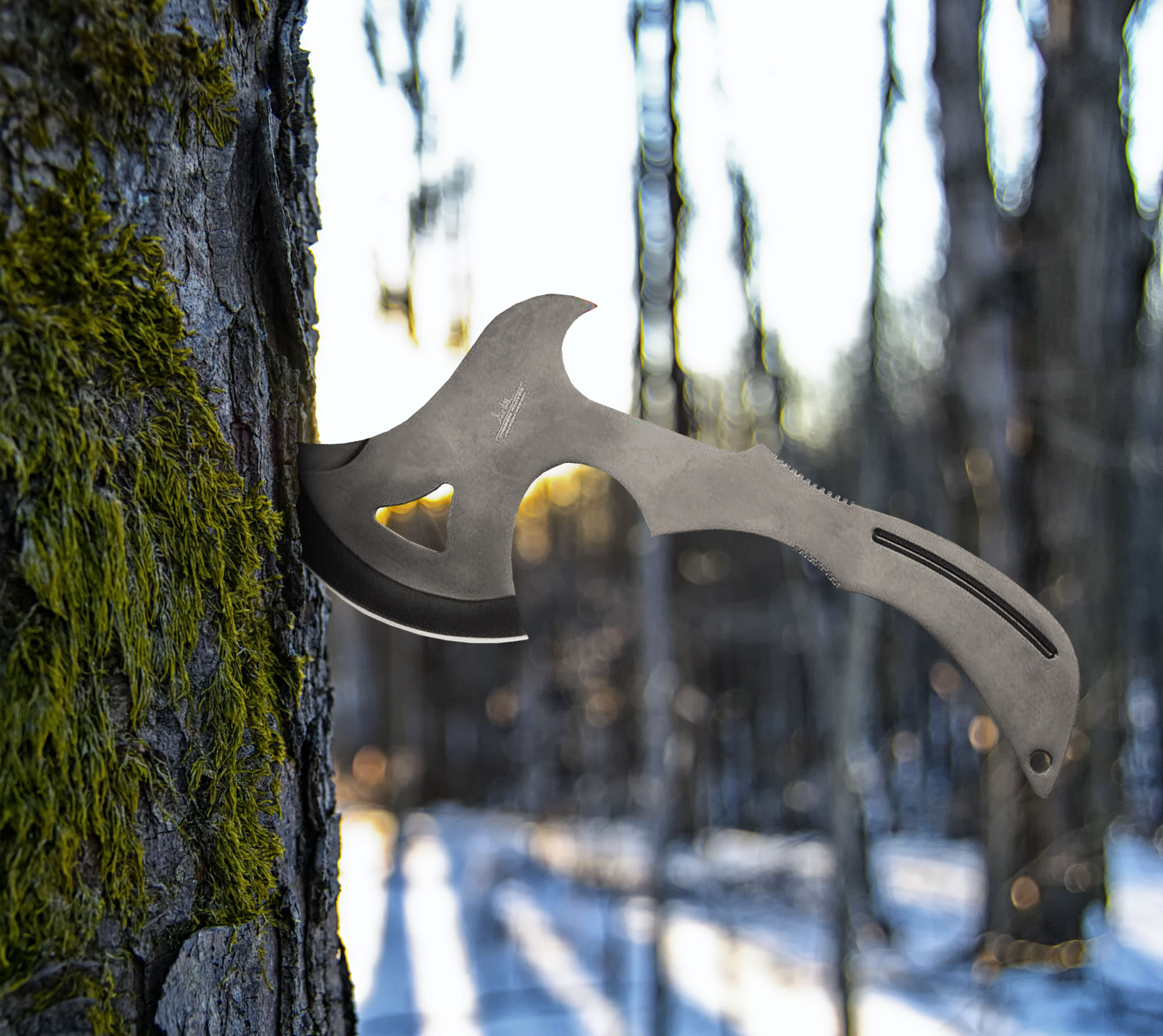 Gil Hibben Pro Wurfaxt mit Zielscheibe